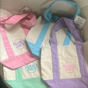 Trader Joe's Mini Canvas Tote Bags Set